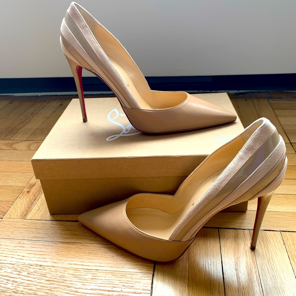 Brand New- Louboutin Super Pump 100 Nude-40.5